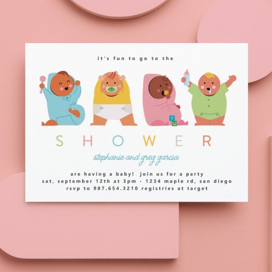 Funny Derpy Babies Invitation Kaart