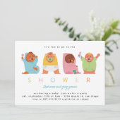 Funny Derpy Babies Invitation Kaart (Staand voorkant)