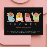 Funny Derpy Babies Kaart<br><div class="desc">Schattige en kleurrijke baby's die dansen op een populair liedje. Een leuke manier om je familie en vrienden uit te nodigen voor een baby shower.</div>