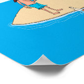 Funny Desert Island Message in a Bottle Poster (Hoek)