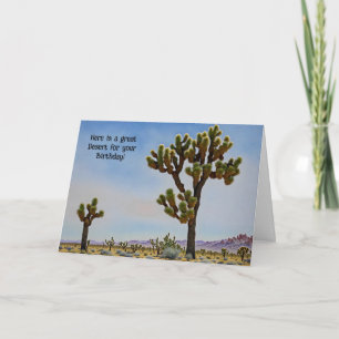 Funny Desert Pun Style Art Birthday Kaart