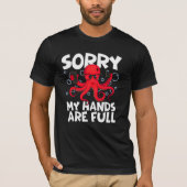 Funny Design–Cool Octopus Holding Phones T-shirt (Voorkant)