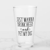 Funny Design for Dog and Beer Lovers Glas (Voorkant)