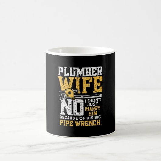 Funny Design for Plumber Wife - Plumbing Pipefitte Koffiemok (Center)