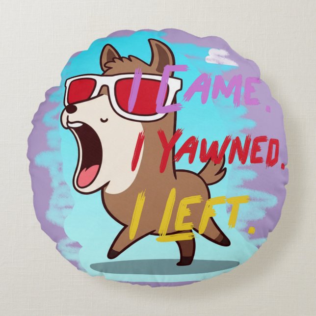 Funny Design throw piliow for your home Rond Kussen (Voorkant)