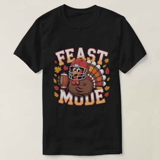 Funny Design Turkey Feast Mode Fall Men Women kids T-shirt (Design voorkant)