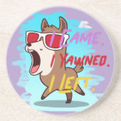 funny design zandsteen onderzetter (Voorkant)