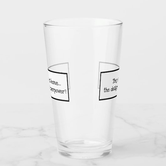 Funny Designated Driver Superheld Typography Glas (Links)