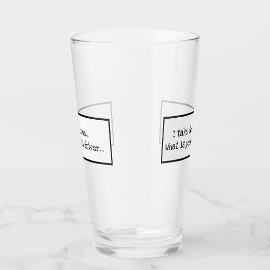 Funny Designated Driver Superheld Typography Glas (Rechts)