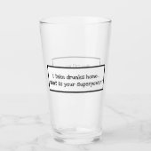Funny Designated Driver Superheld Typography Glas (Voorkant)