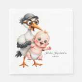 Funny designed paper napkins baby shower adjust  servet (Voorkant)