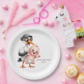 Funny designed paper plates baby shower adjust  papieren bordje (Feest)