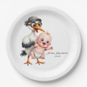 Funny designed paper plates baby shower adjust  papieren bordje (Voorkant)