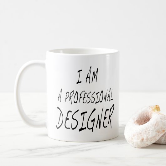 Funny Designer Quote ik ben een professionele ontw Koffiemok (Met donut)