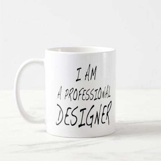 Funny Designer Quote ik ben een professionele ontw Koffiemok (Links)