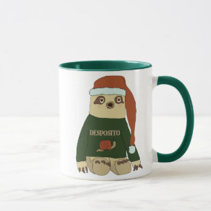Funny Desposito Kersttrui Luiaard Koffie Mok