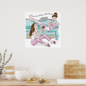 Funny Dessert Friends Vergeet Love Poster (Keuken)