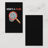 Funny Detective Crime Investigation Drama Book Visitekaartje (Voorkant / Achterkant)