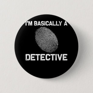 Funny Detective Crime Investigation Drama Reader Ronde Button 5,7 Cm