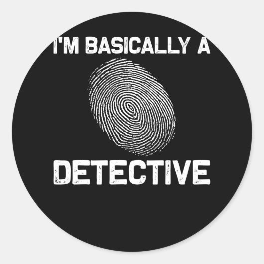 Funny Detective Crime Investigation Drama Reader Ronde Sticker (Voorkant)