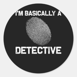 Funny Detective Crime Investigation Drama Reader Ronde Sticker
