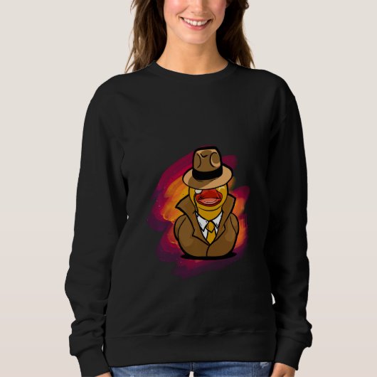Funny Detective Duck Pullover (Voorkant)