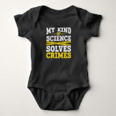 Funny Detective Forensic Science Crime Solver Romper (Voorkant)