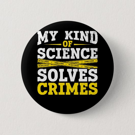 Funny Detective Forensic Science Crime Solver Ronde Button 5,7 Cm (Voorkant)