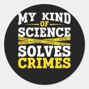 Funny Detective Forensic Science Crime Solver Ronde Sticker