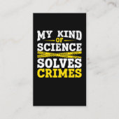 Funny Detective Forensic Science Crime Solver Visitekaartje (Voorkant)