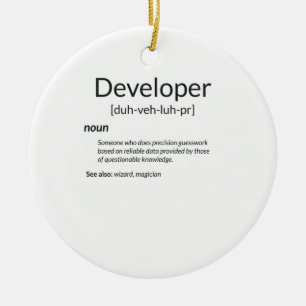 Funny Developers Gift Developer Definition Gift Keramisch Ornament