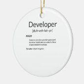 Funny Developers Gift Developer Definition Gift Keramisch Ornament (Links)