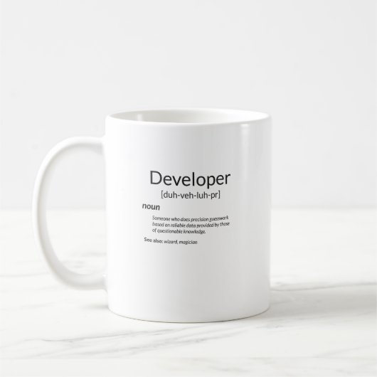 Funny Developers Gift Developer Definition Gift Koffiemok (Links)