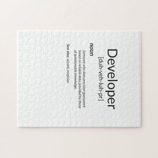 Funny Developers Gift Developer Definition Gift Legpuzzel (Horizontaal)