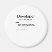 Funny Developers Gift Developer Definition Gift Magneet (Voorkant)