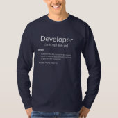 Funny Developers Gift Developer Definition Gift T-shirt (Voorkant)