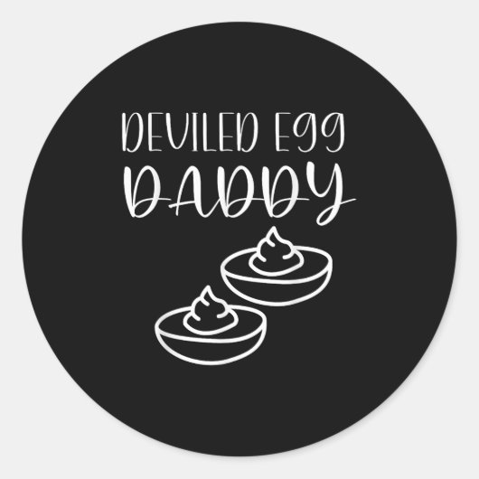Funny Deviled Egg Daddy Ronde Sticker (Voorkant)