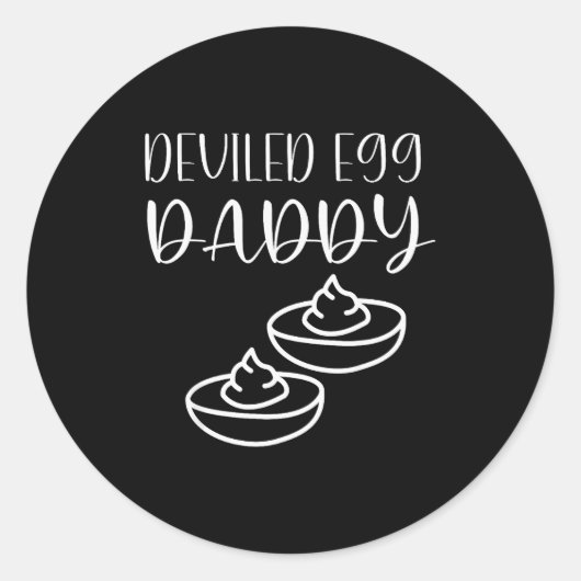 Funny Deviled Egg Daddy Ronde Sticker (Voorkant)