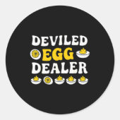 Funny Deviled Egg Er Thanksgiving Ronde Sticker (Voorkant)