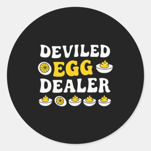 Funny Deviled Egg Er Thanksgiving Ronde Sticker (Voorkant)