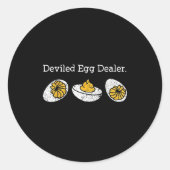 Funny Deviled Egg Er Thanksgiving  Ronde Sticker (Voorkant)