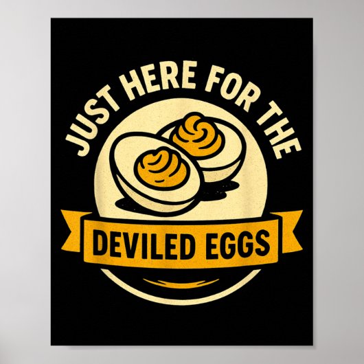 Funny Deviled Eggs Thanksgiving Food Humor  Poster (Voorkant)