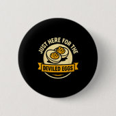 Funny Deviled Eggs Thanksgiving Food Humor Ronde Button 5,7 Cm (Voorkant)