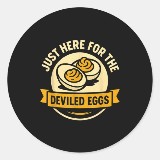 Funny Deviled Eggs Thanksgiving Food Humor  Ronde Sticker (Voorkant)