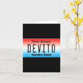 Funny Devito New Jersey Italian American Nj Cutlet Kaart (Gele Bloem)
