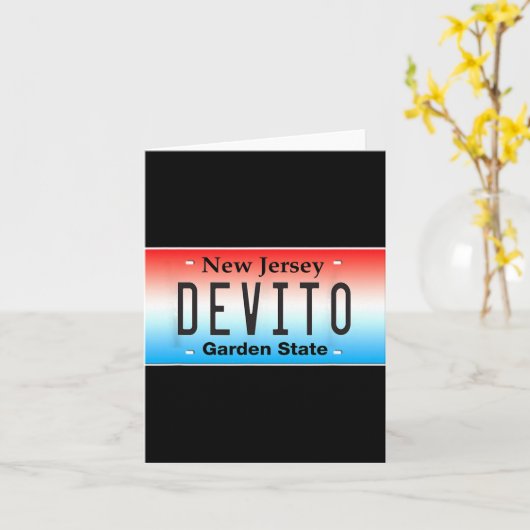 Funny Devito New Jersey Italian American Nj Cutlet Kaart (Gele Bloem)