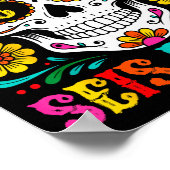 Funny Dia De Los Muertos Sugar Skull Seis Siete 67 Poster (Hoek)