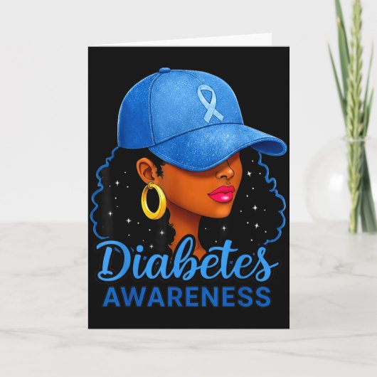 Funny Diabetes Awareness Month Black Women  Kaart (Voorkant)