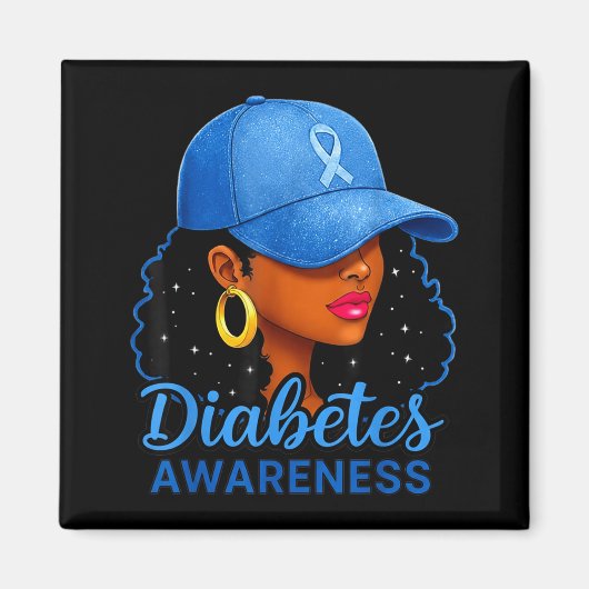 Funny Diabetes Awareness Month Black Women  Magneet (Voorkant)