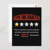 Funny Diabetes Joke Diabetic Humor Briefkaart (Voorkant / Achterkant)